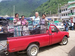 In the "bus" with the women of La Estancia